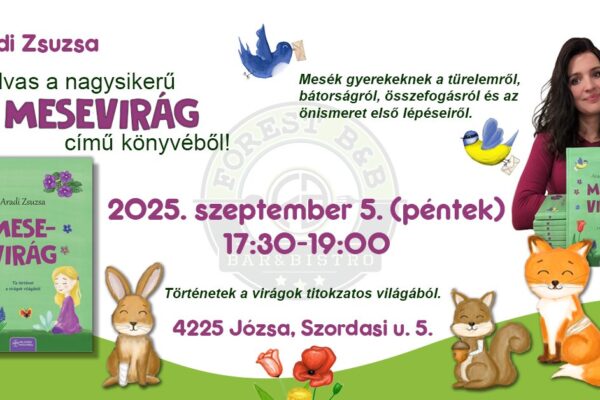 Mesevirág felolvasó Aradi Zsuzsával