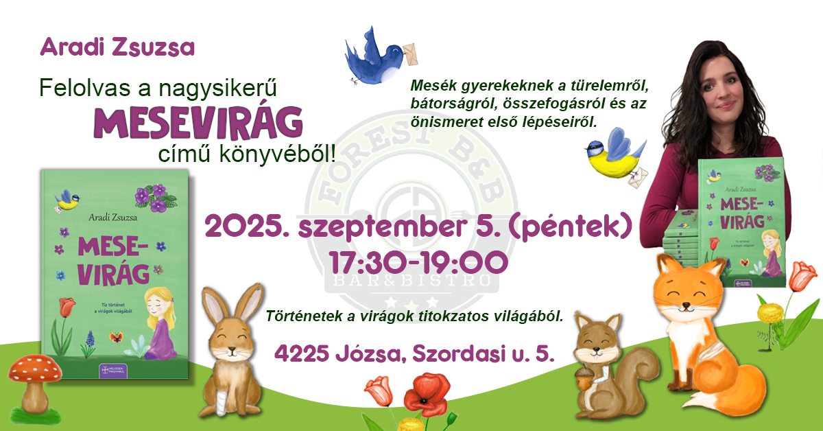 Mesevirág felolvasó Aradi Zsuzsával