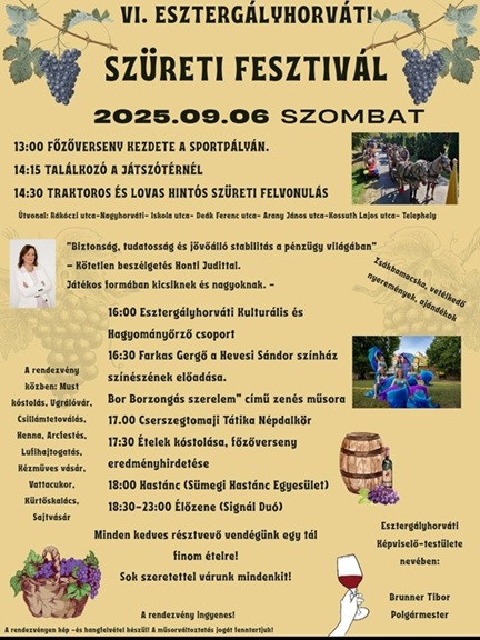 6. Esztergályhorváti Szüreti Fesztivál
