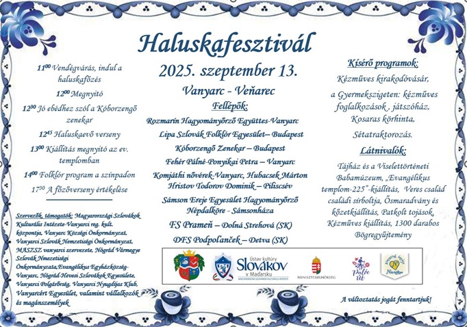 Haluska Fesztivál Vanyarc