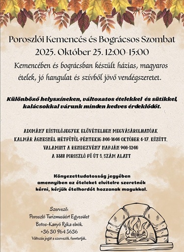 Poroszlói Kemencés és Bográcsos Szombat