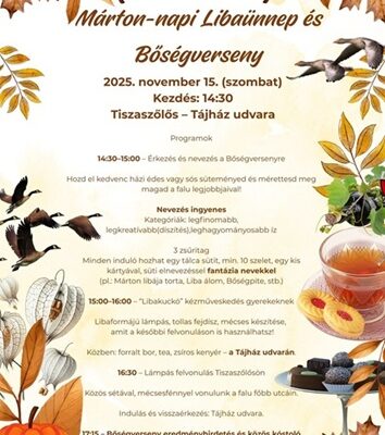 Márton-napi Libaünnep és Bőségverseny Tiszaszőlős