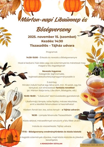 Márton-napi Libaünnep és Bőségverseny Tiszaszőlős